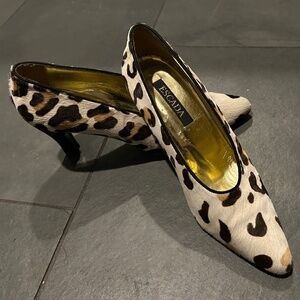 Escada Vintage Cowhide Heels Size 8.5